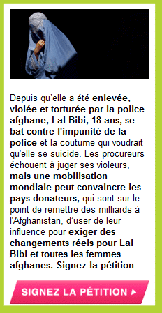 Soutien pour Lal Bibi avec le réseau citoyen mondial Avaaz